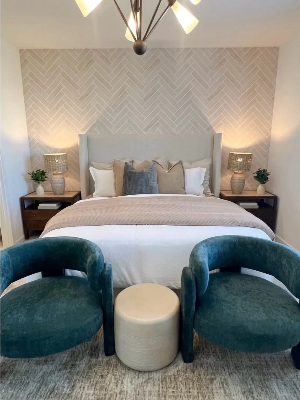 Wallblush - Sweet Cream Wallpaper The Kail Lowry Line herringbone